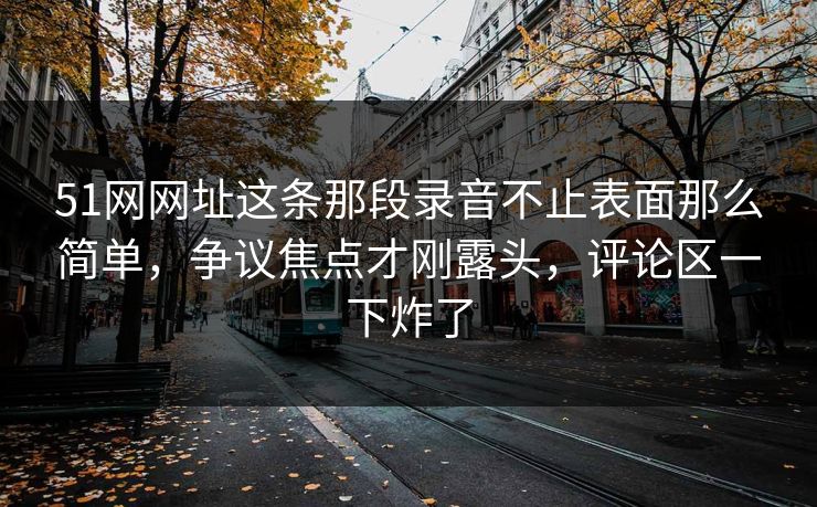 51网网址这条那段录音不止表面那么简单，争议焦点才刚露头，评论区一下炸了