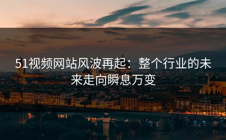 51视频网站风波再起：整个行业的未来走向瞬息万变